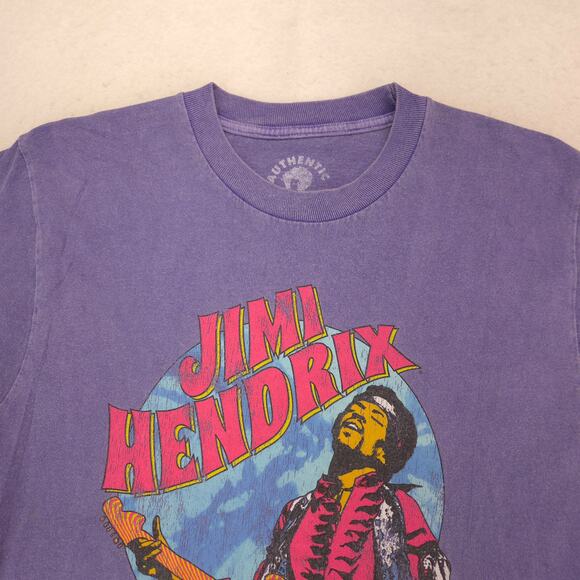Jimi Hendrix Band Crew Neck Short Sleeve Graphic Shirt Mens Size Small S Purple - Picture 1 of 9